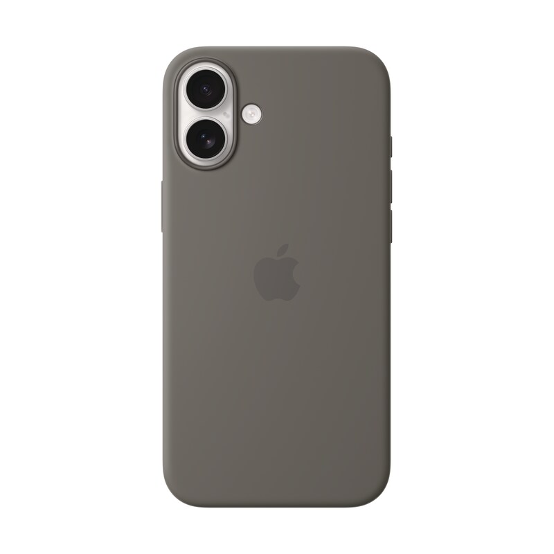 Apple Original iPhone 16 Plus Silikon Case mit MagSafe - Steingrau