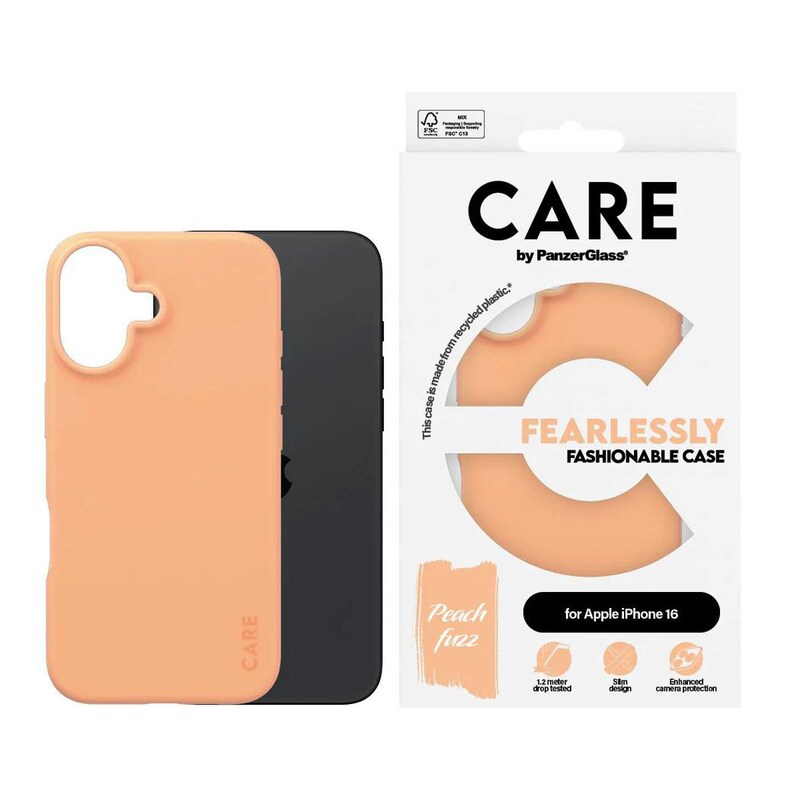 CARE by PanzerGlass® Fashionable Case Peachy iPhone 16