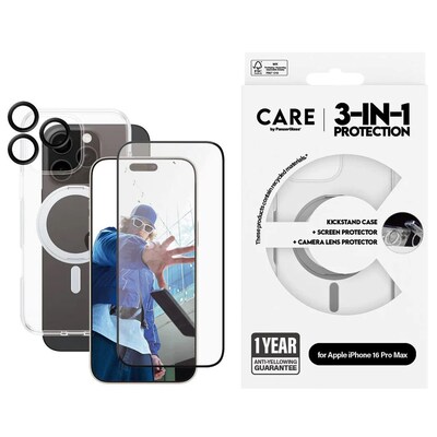 CARE by PanzerGlass® Feature 3-in-1 Ceramic Set iPhone 16 Pro Max