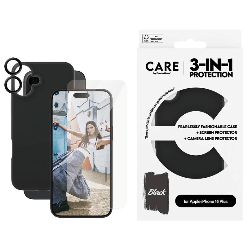 CARE by PanzerGlass® Fashion 3-in-1 Set iPhone 16 Plus