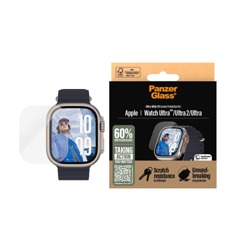 PanzerGlass Displayschutz Apple Watch Ultra 24 Ultra-Wide Fit