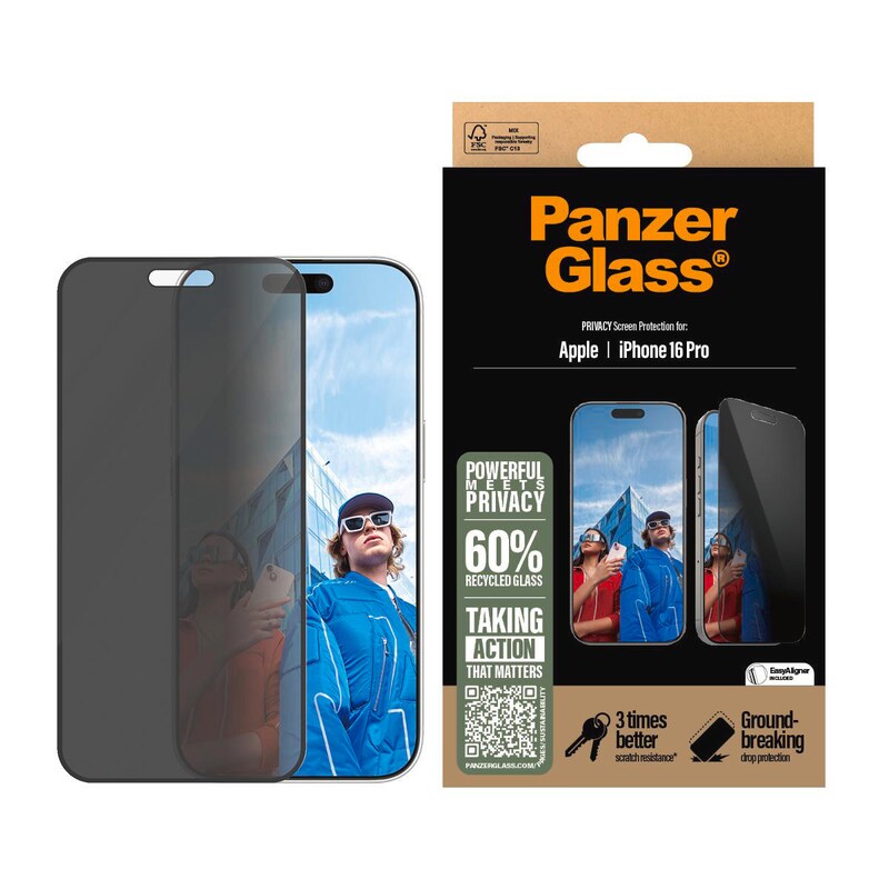 PanzerGlass Privacy iPhone 16 Pro UWF