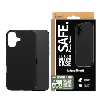 SAFE. by PanzerGlass TPU Case iPhone 16 Schwarz