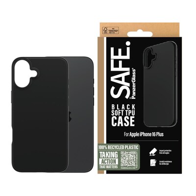 SAFE. by PanzerGlass TPU Case iPhone 16 Plus Schwarz