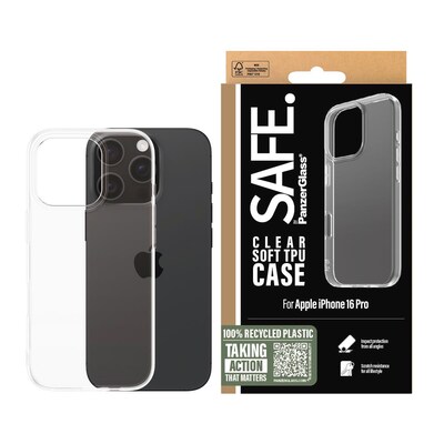 SAFE. by PanzerGlass TPU Case iPhone 16 Pro Transparent