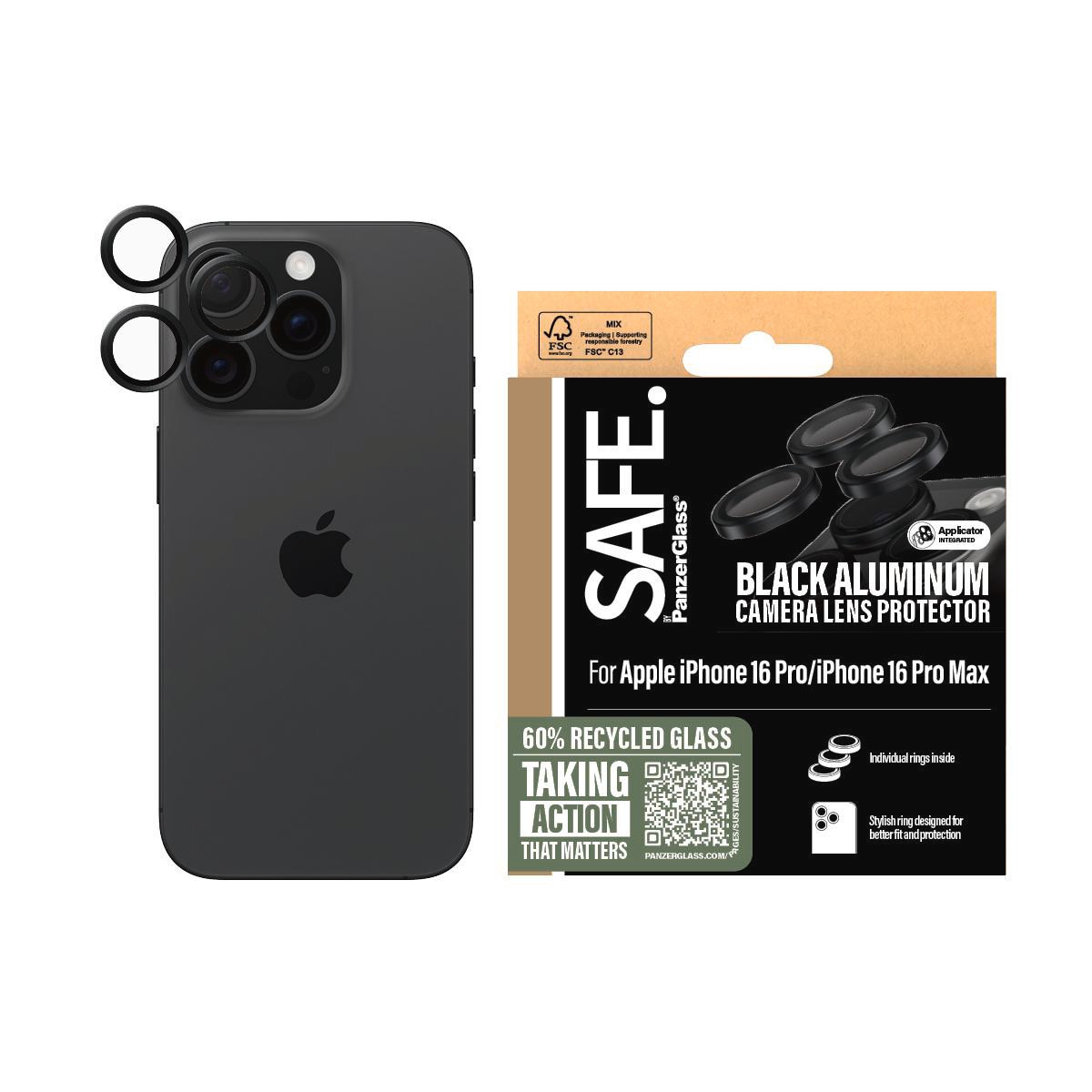 SAFE by PanzerGlass Camera Lens Protector Black iPhone iPhone 16 Pro 16 Pro Max - Bild 5