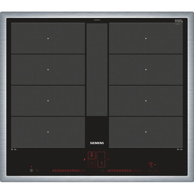 Siemens EX645LYC1E iQ700 Einbau-Induktionskochfeld autark 60cm Edelstahl-Rahmen