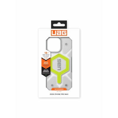 UAG Urban Armor Gear Pathfinder MagSafe Case Apple iPhone 16 Pro Max active neon (transparent)