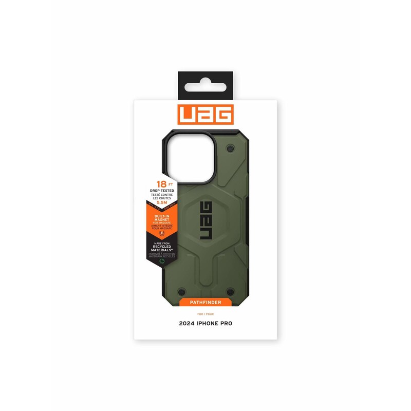 UAG Urban Armor Gear Pathfinder MagSafe Case Apple iPhone 16 Pro olive drap