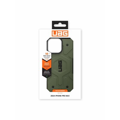 UAG Urban Armor Gear Pathfinder MagSafe Case Apple iPhone 16 Pro Max olive drap