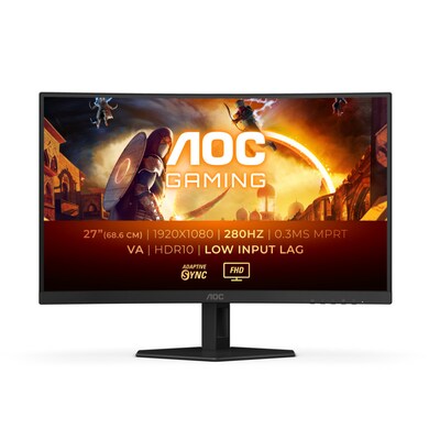 Image of AOC C27G4ZXE 68,6cm (27") FHD VA Gaming Monitor Curved 16:9 HDMI/DP 280Hz 0,3ms (MRPT) Sync