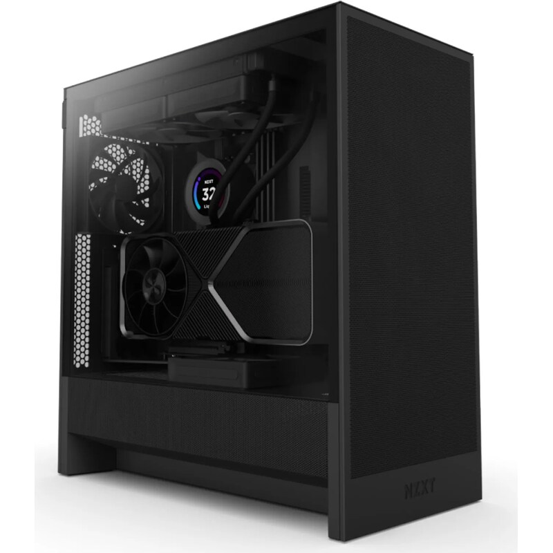 Kompatibler günstig Kaufen-NZXT H5 Flow 2024 Midi Tower ATX Gehäuse schwarz  mit Sichtfenster. NZXT H5 Flow 2024 Midi Tower ATX Gehäuse schwarz  mit Sichtfenster <![CDATA[• Midi Tower für ATX mit Seitenfenster und RGB • USB 3.2 Gen2-kompatibler USB-C-Anschluss an der Fron