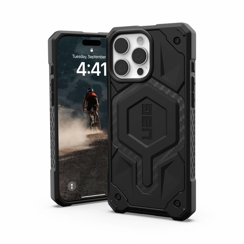 UAG Urban Armor Gear Monarch Pro MagSafe Case Apple iPhone Pro Max carbon fiber