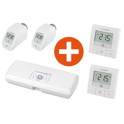 Homematic IP  2x Heiz- u. Wandthermostat  basic + Access Point Basic | 04047976609543