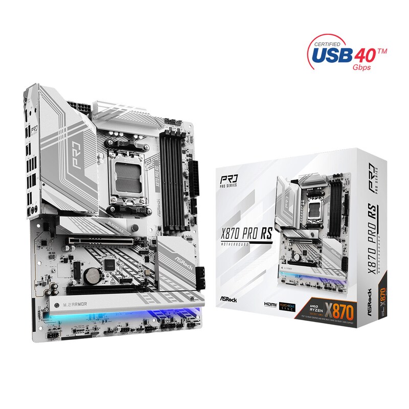 ASRock X870 PRO RS ATX Mainboard Sockel AM5/USB4/HDMI