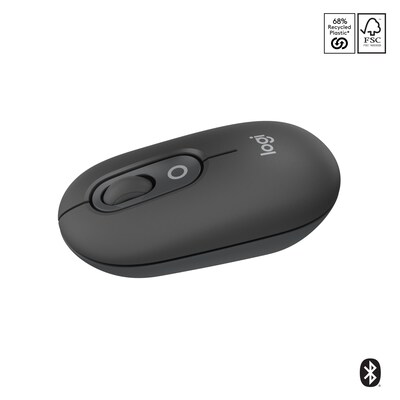 Logitech POP Icon Mouse mit personalisierbarem Emoji, Grafit, SilentTouch-Technologie, Easy-Switch-Taste (Bis zu 3 Gerät