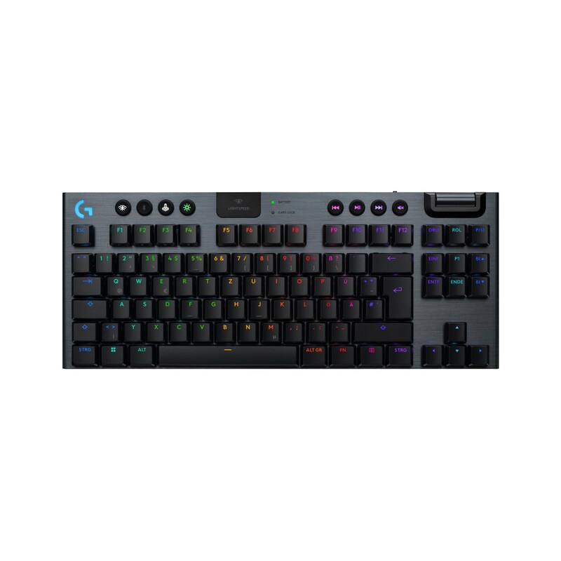 Logitech G915 X LIGHTSPEED TKL, Linear-Switches, Schwarz, Tri-Mode-Konnektivität, KEYCONTROL, mechanische GL-Schalter un