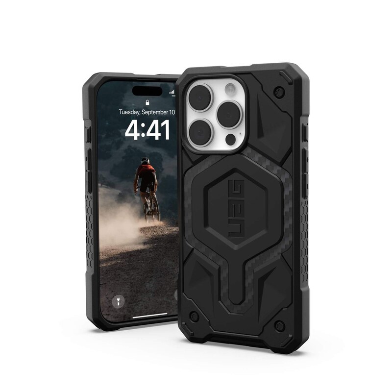 UAG Urban Armor Gear Monarch Case Apple iPhone 16 Pro carbon fiber