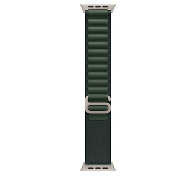 Apple Watch Alpine Loop Armband für Watch Ultra 49mm Dunkelgrün / Titan natur (M)