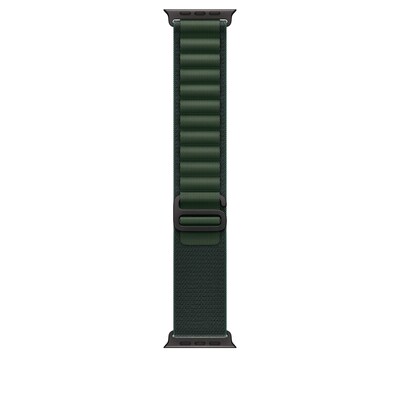 Apple Watch Alpine Loop Armband für Watch Ultra 49mm Dunkelgrün / Titan schwarz (S)