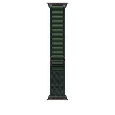 Apple Watch Alpine Loop Armband für Watch Ultra 49mm Dunkelgrün / Titan schwarz (M)