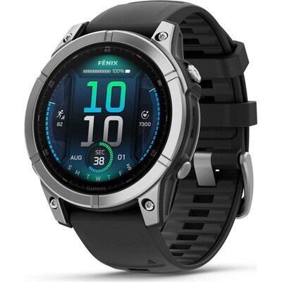 Garmin fēnix E - 47 mm AMOLED Schwarz/ Silber