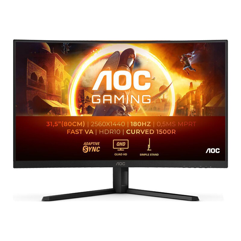 AOC CQ32G4VE 81,3cm (32") QHD Fast VA Gaming Monitor Curved 16:9 HDMI/DP 180Hz 0,5ms (MPRT) Sync