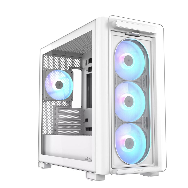 Bis günstig Kaufen-ASUS A23 Plus TG ARGB Micro-ATX Gaming Gehäuse mit Seitenfenster weiß. ASUS A23 Plus TG ARGB Micro-ATX Gaming Gehäuse mit Seitenfenster weiß <![CDATA[• Midi-Tower Gehäuse, für Mainboards bis Micro-ATX • Max. Höhe für CPU-Kühler 165 mm,