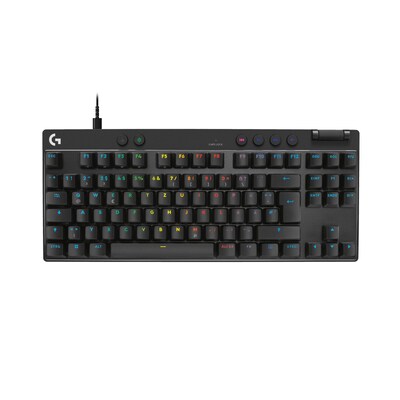 Logitech PRO X TKL RAPID Schwarz , Kabelgebundene Gaming-Tastatur, Magnetische Analog-Switches, Rapid-Trigger, LIGHTSYNC RGB-Beleuchtung, KEYCONTROL, 1 ms Melderate