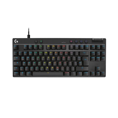 Logitech PRO X TKL RAPID Schwarz , Kabelgebundene Gaming-Tastatur, Magnetische Analog-Switches, Rapid-Trigger, LIGHTSYNC