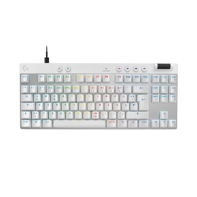 Logitech PRO X TKL RAPID Weiß, Kabelgebundene Gaming-Tastatur, Magnetische Analog-Switches, Rapid-Trigger, LIGHTSYNC RGB