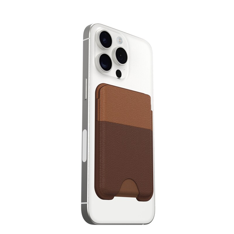 OtterBox Symmetry Cactus Leather MagSafe Wallet iPhone 16/15/14/13/12 Rich Adobe - brown