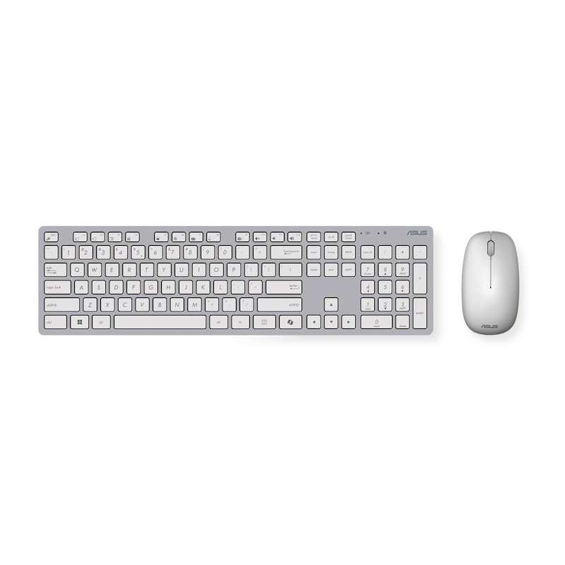 Set MM günstig Kaufen-ASUS W5000 Keyboard + Maus Set kabellos weiß. ASUS W5000 Keyboard + Maus Set kabellos weiß <![CDATA[• Kabelloses Keyboard und Maus Set • Funkverbindung (2.40GHz) • Abtastung (Maus) LED-rot/IR, reduzierbar auf 1600/1200/800dpi • Nummernblock, FN-