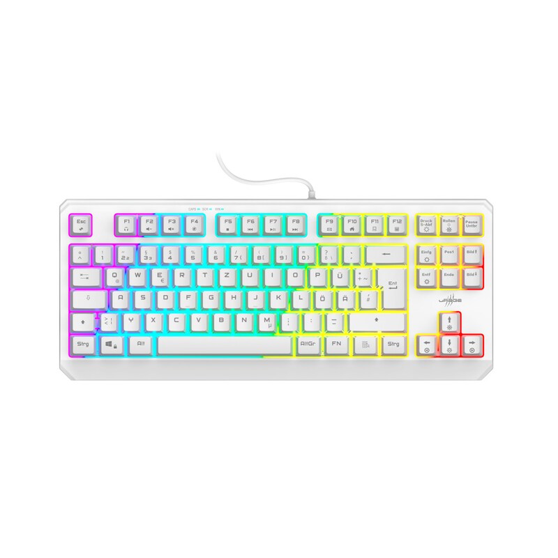 Hama 00217819 Gaming-Keyboard Exodus 220 TKL, Weiß, QWERTZ DE