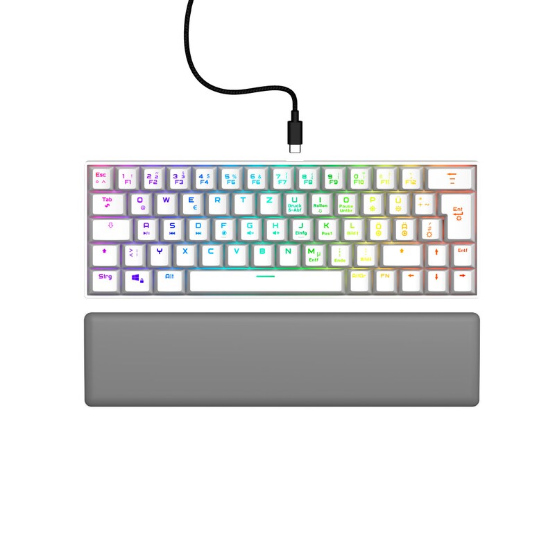 Hama 00217829 Gaming-Keyboard Exodus 760 Mechanical Mini, Rote Switches, WS, QWERTZ DE