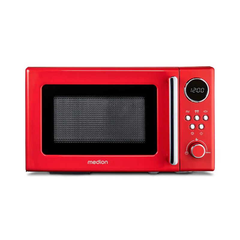 Medion MD15000 Retro Mikrowelle Solo rot 800W 20L