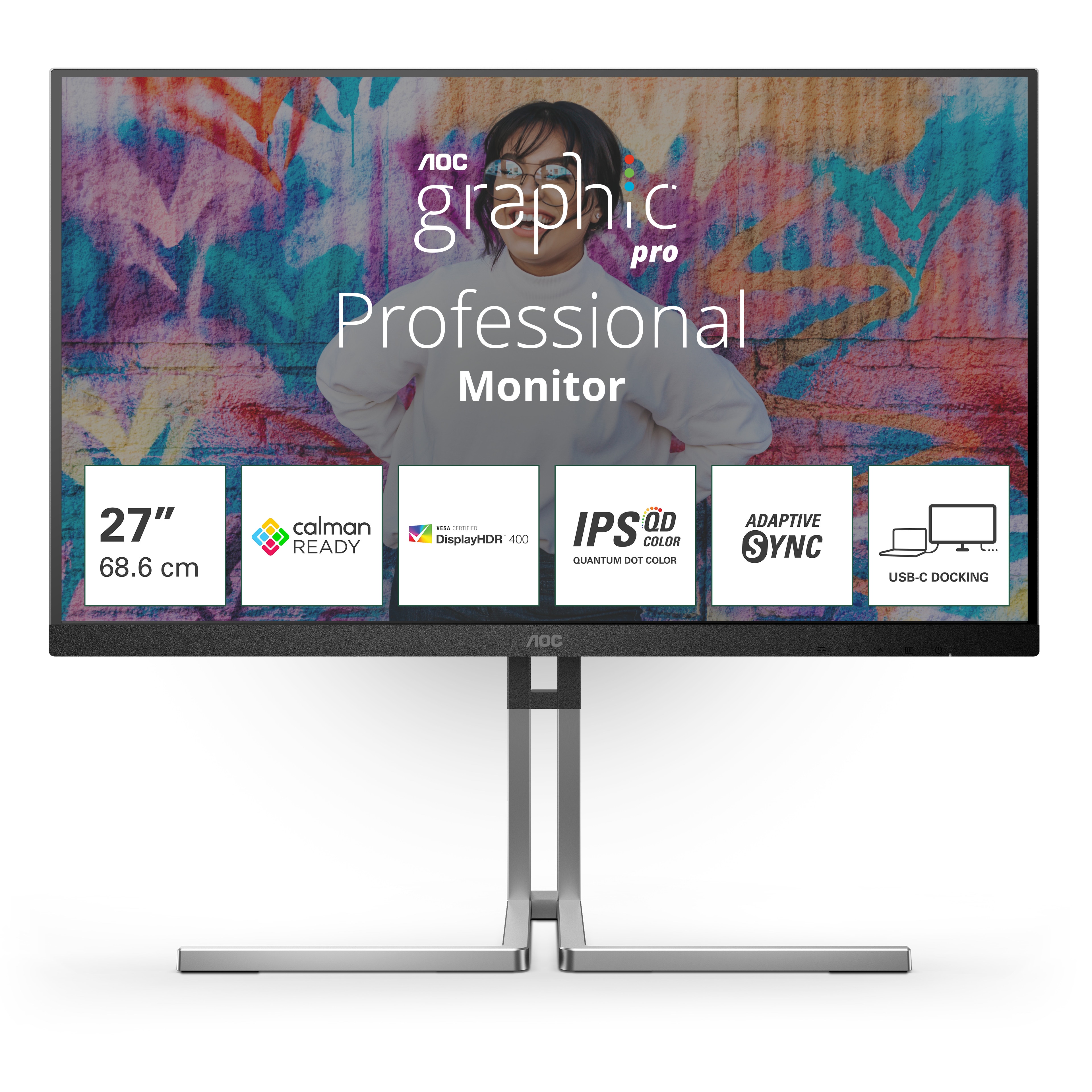 AOC Ultra-Line Q27U3CV 27 Zoll WQHD IPS Panel 16:9 75 Hz Monitor