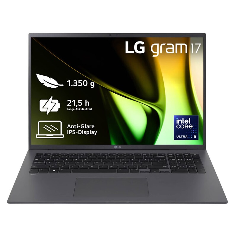 LG gram 17" Core Ultra 5 125H 8GB/512GB SSD Win11 grau 17Z90S-G.AR56G