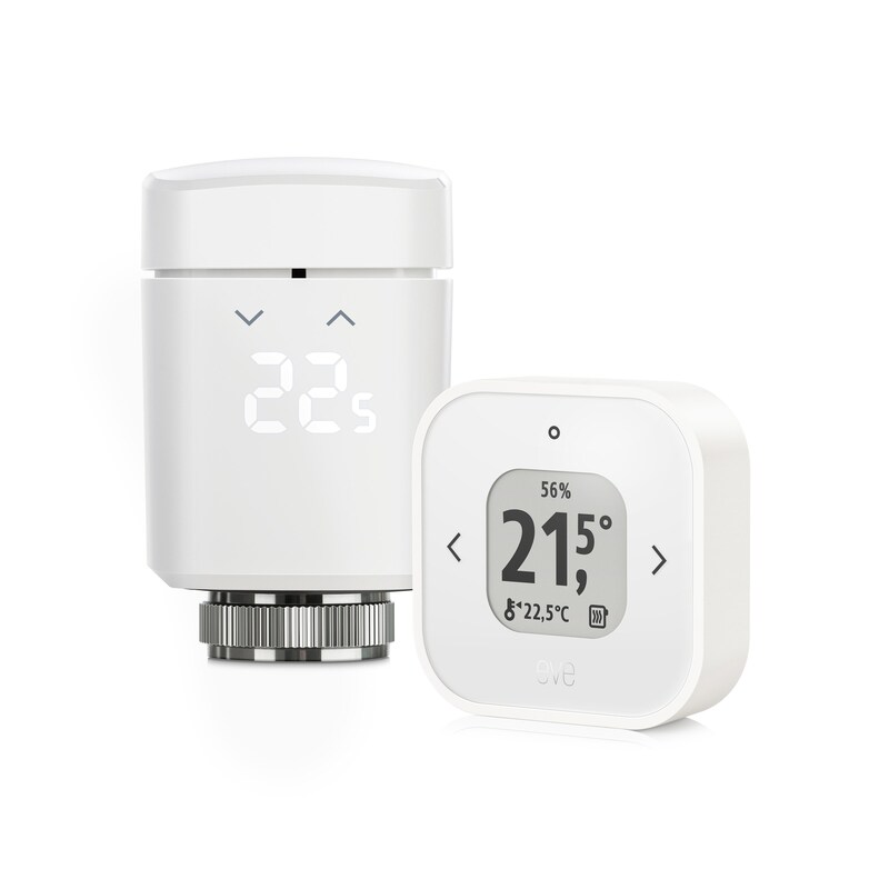 Eve Thermo Raumkomfort-Set für Apple Home: 1 Eve Thermo + 1 Eve Thermo Control