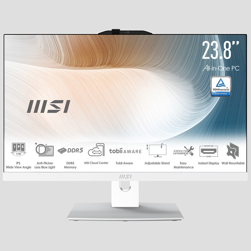 MSI Modern AM242P 1M-1205DE Core 5 120U 16GB/512GB SSD 23,8" Win11 Pro weiß