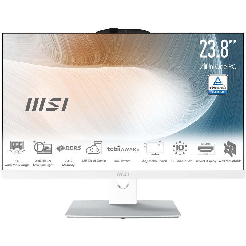 MSI Modern AM242TP 1M-1208DE Core 3 100U 16GB/256GB SSD 23,8" Touch Win11 Pro weiß