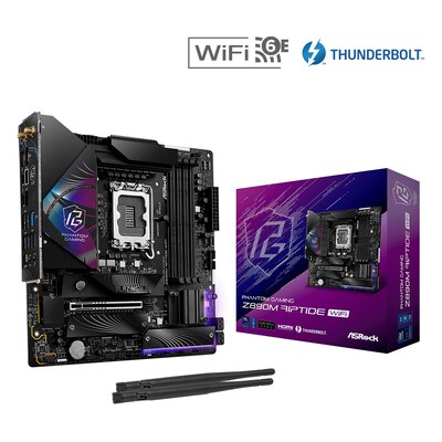 ASRock Z890M Riptide WiFi mATX Mainboard Intel Xe/TB4/HDMI/DP