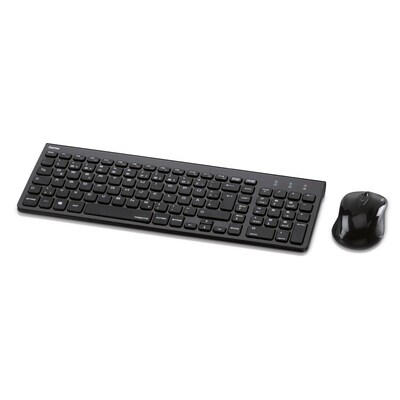 Hama 00182666 Funk-Tastatur-/Maus-Set "Trento", Schwarz, QWERTZ DE