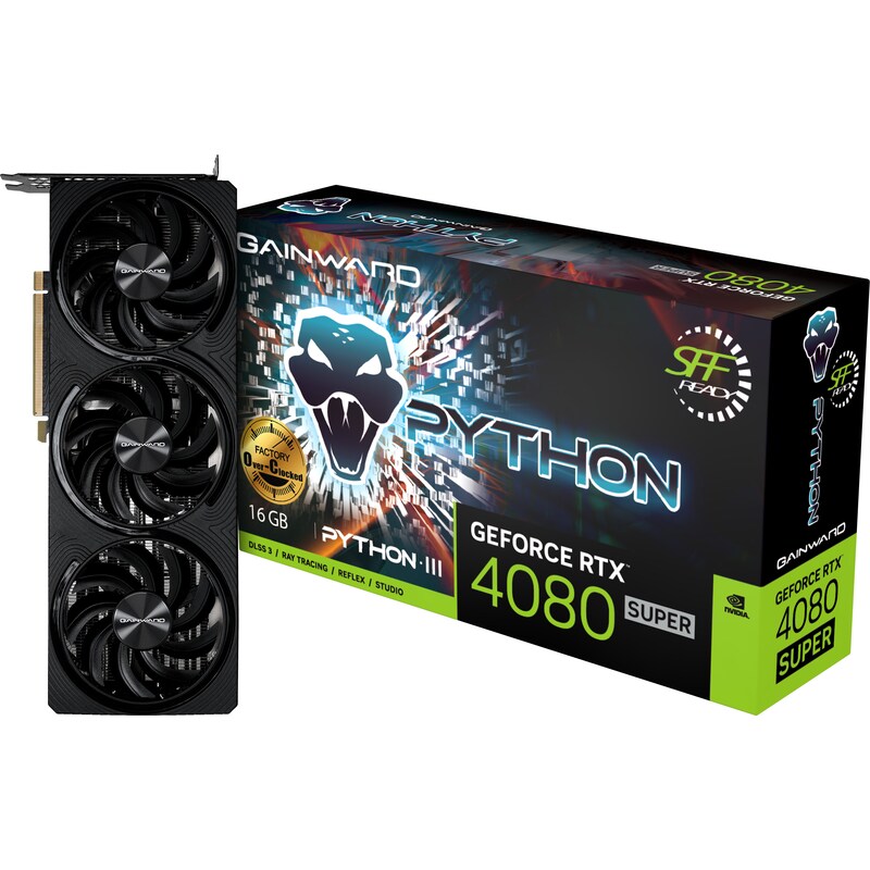 GAINWARD GeForce RTX 4080 Super Python III OC 16GB GDDR6X Grafikkarte HDMI/3xDP