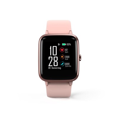 Hama 00178605 Smartwatch "Fit Watch 5910", GPS, wasserdicht, Herzfrequenz, Kalorien, Rosé