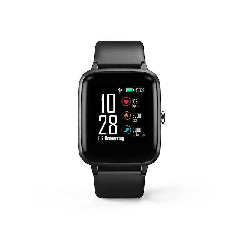 Hama 00178606 Smartwatch "Fit Watch 5910", GPS, wasserdicht, Herzfrequenz, Kalorien, Schwarz