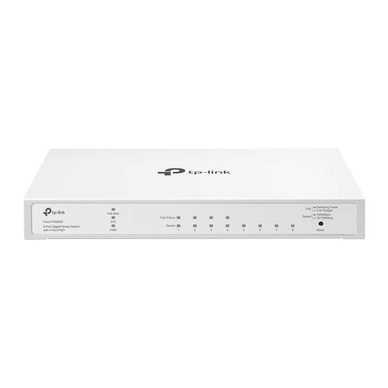 TP-Link Festa FS308GP 8-Port Gigabit Smart Switch with 4-Port PoE+