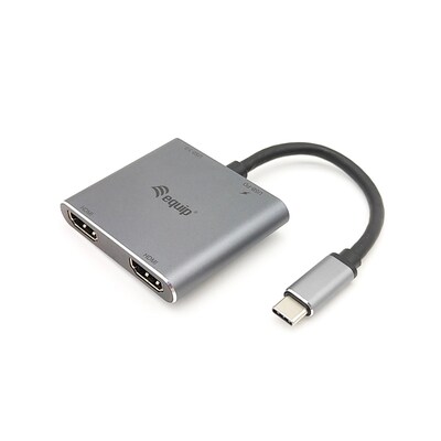 EQUIP 133484 USB-C 4-in-1 Dual-HDMI-Adapter, USB 3.0, 100W USB PD