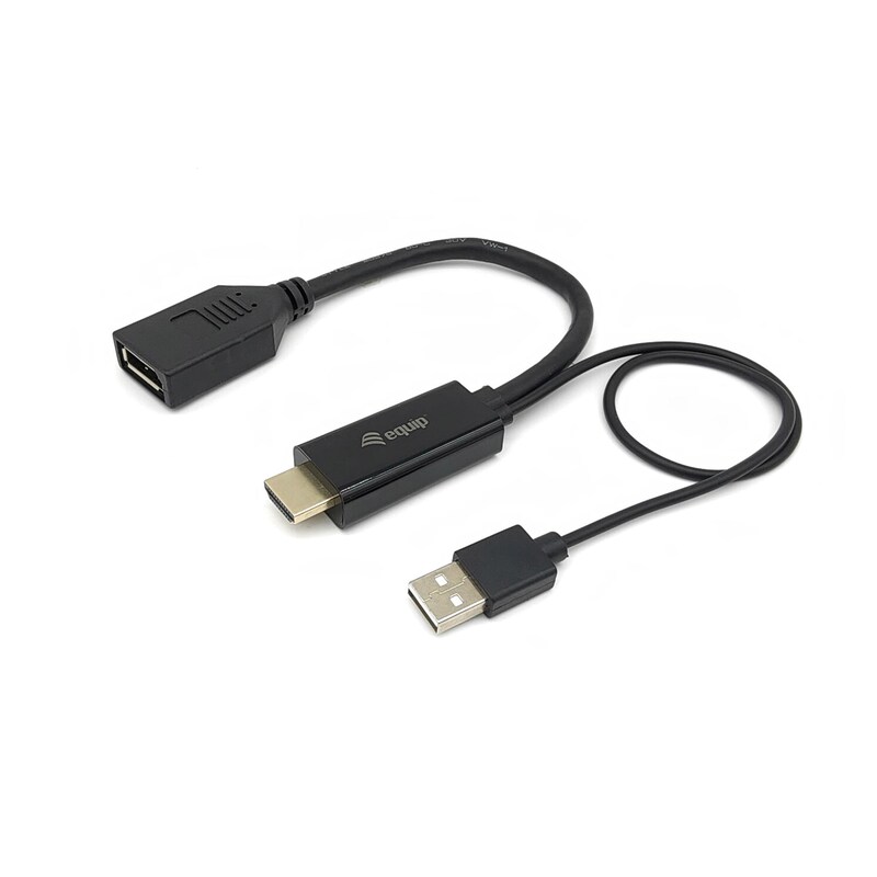 DisplayPort/HDMI günstig Kaufen-EQUIP 119039 HDMI auf DisplayPort Adapter. EQUIP 119039 HDMI auf DisplayPort Adapter <![CDATA[• HDMI auf DisplayPort Adapter • Stromversorgung über USB • Kompatibel mit HDMI 2.0 und DisplayPort 1.2 mit 4K/60HZ • Unterstützt 3D Bildschirme, HDCP2.2 und HDR