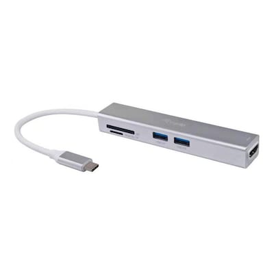 EQUIP 133480 3-in-1-USB-C-Multifunktions-Adapter, HDMI , USB 3.0, TF/Micro SD